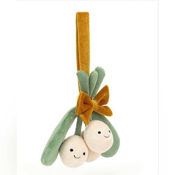 Jellycat Amuseable Mistletoe 7x7" Soft & Plush NWT - Picture 1 of 4